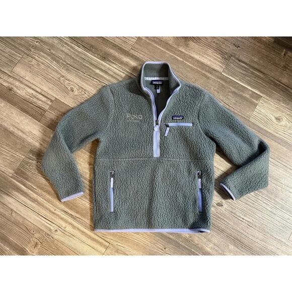Patagonia Jackets & Blazers - Patagonia Women's Retro Pile Marsupial Fleece Pullover in River Rock Green Sz M